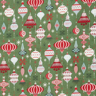 Kringle and Claus - Deck the Halls Holly Yardage