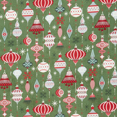 Kringle and Claus - Deck the Halls Holly Yardage