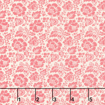La Rose Rouge - Feligonde Pearl Faded Red Yardage
