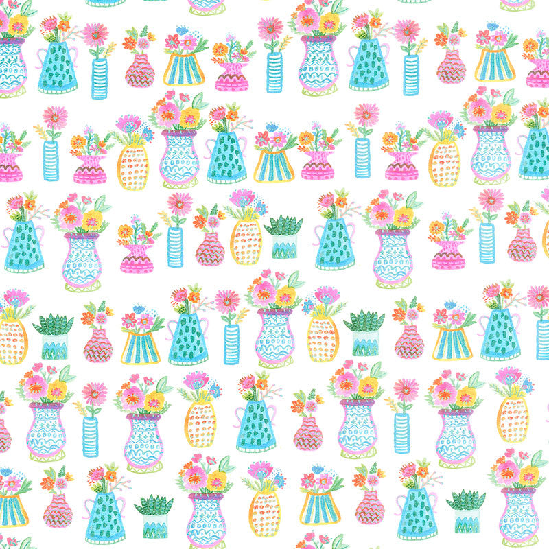 La Vida Loca - Darling Bouquets White Yardage