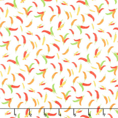 La Vida Loca - Hot, Hot, Hot White Yardage