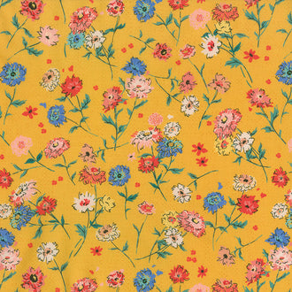Lady Bird - Full Bloom Saffron Yardage