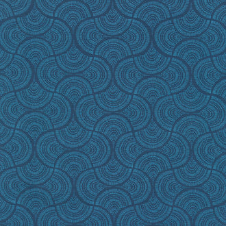 Lady Bird - Tail Feather Navy Yardage