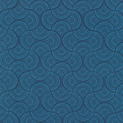 Lady Bird - Tail Feather Navy Yardage