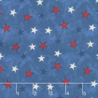 Lake Life - Stars Blue Yardage