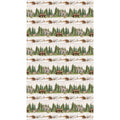 Lakeside Lodge - Border Stripe Pale Gray Multi Flannel Yardage