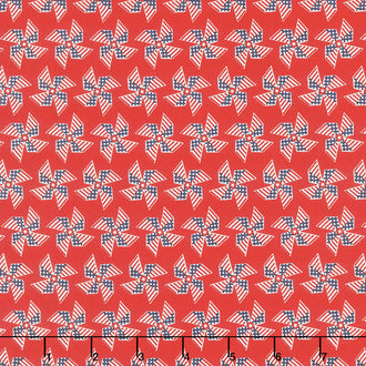 Land of Liberty - Pinwheels Red Yardage