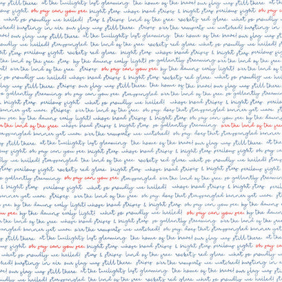 Land of Liberty - Text Cream Yardage