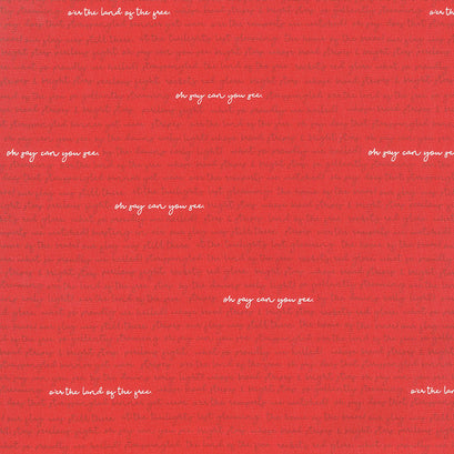 Land of Liberty - Text Red Yardage