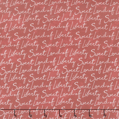 Land That I Love - Sweet Land of Liberty Red Yardage