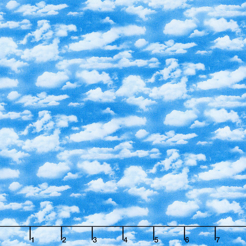 Landscape Medley - Clouds Blue Yardage