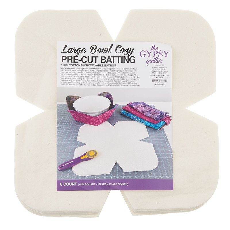 Large Bowl Cozy Pre-Cut Batting - 8 Count Primary Image