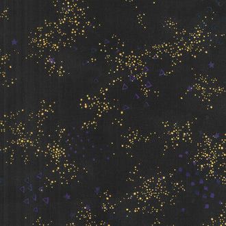 Laurel Burch Basics - Swirl Star Triangle Black Yardage