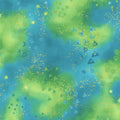 Laurel Burch Basics - Swirl Star Triangle Dark Turquoise Yardage