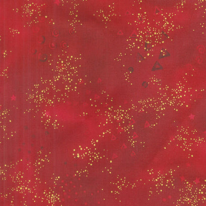 Laurel Burch Basics - Swirl Star Triangle Light Red Yardage