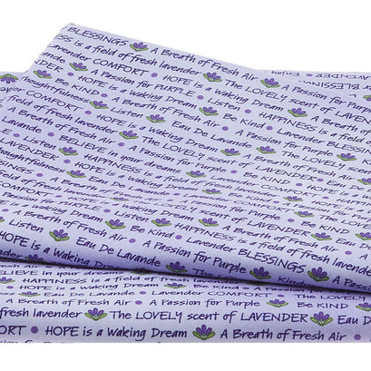 Lavender Blessings Favorites - Lavender Text 2 Yard Cut