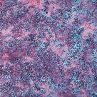 Lavender Fields Batiks - Starry Night Cranberry Sauce Yardage