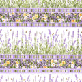 Lavender Market 3 - Border Stripe Black Multi Yardage