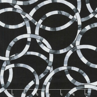 Lazy Loops - Black 108" Wide Backing