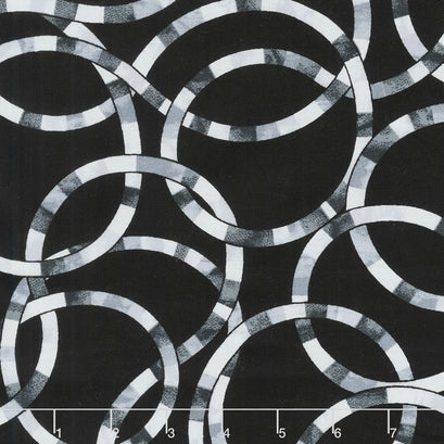 Lazy Loops - Black 108" Wide Backing