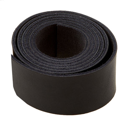 Leather Bag Strap - 1 1/4" Black