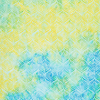 Lemon Grass Batiks - Feathers Lemon Lime Yardage