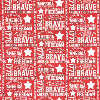 Let Freedom Soar - Red Text Yardage