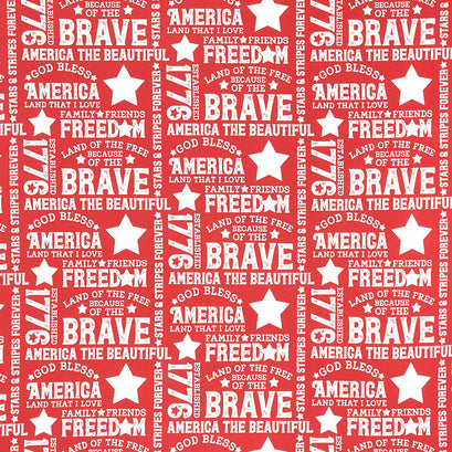 Let Freedom Soar - Red Text Yardage