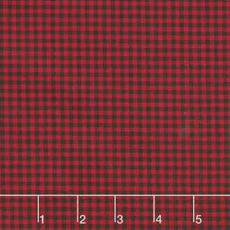 Let It Snow - Mini Check Red Yardage