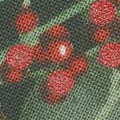 Let It Sparkle - Eucalyptus Garland Radiant Silver Sage with Red Glitter Yardage
