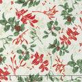 Let It Sparkle - Holly Berry Radiant Silver Sage with Red Glitter Yardage