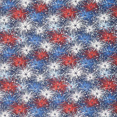 Liberty Lane - Fireworks Navy Yardage