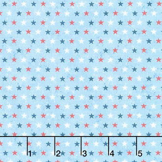 Liberty Lane - Small Stars Blue Yardage