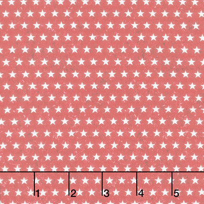 Liberty Lane - Small Stars Red Yardage
