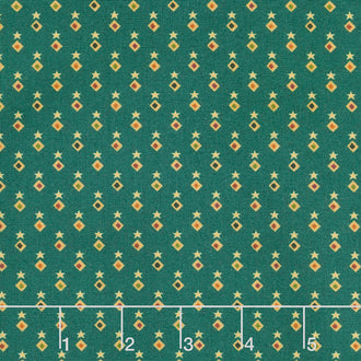 Liberty Star - Stars and Diamonds Teal Yardage