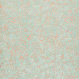 Lilac & Sage - Toile Green Copper Pearl Metallic Yardage