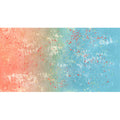 Lipstick Cowgirl - Ombre Paint Splatter Orange Aqua Yardage
