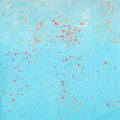 Lipstick Cowgirl - Ombre Paint Splatter Orange Aqua Yardage