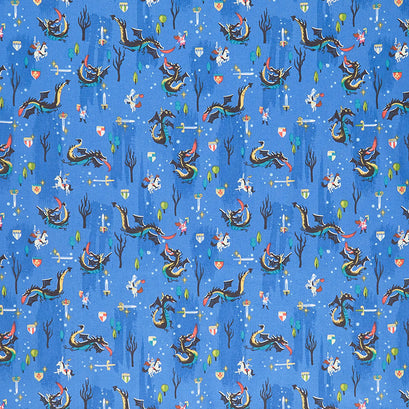 Little Brier Rose - Dragon Midnight Metallic Yardage