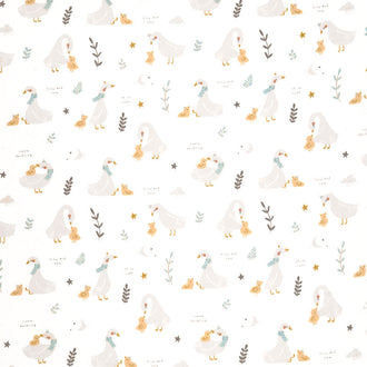 Little Ducklings - Duckling White Double Gauze Yardage