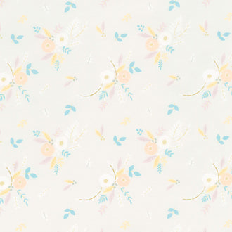 Little Ducklings - Floral Bouquet Warm Grey Yardage