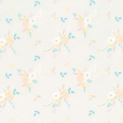 Little Ducklings - Floral Bouquet Warm Grey Yardage