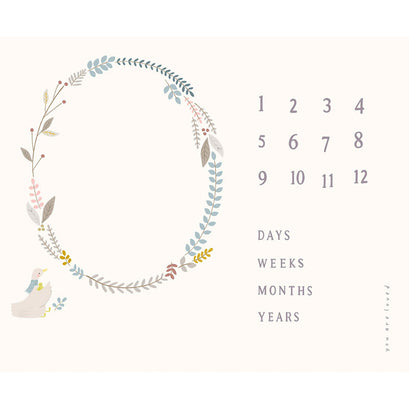 Little Ducklings - Milestones Blanket White Canvas Panel