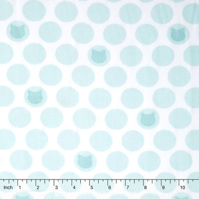 Little Prints Double Gauze - Bambino Dots Cats Sky Yardage