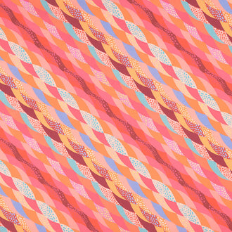 Loose Leaf - Geometric Pomegranate Digitally Printed Yardage