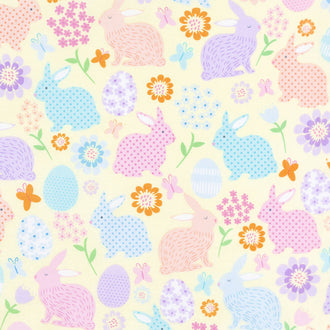 Love Bunny - Spring Bunnies Buttercup Yardage