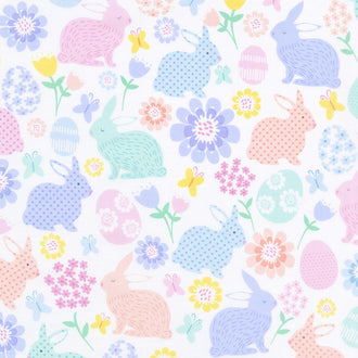 Love Bunny - Spring Bunnies White Yardage