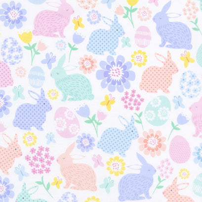 Love Bunny - Spring Bunnies White Yardage
