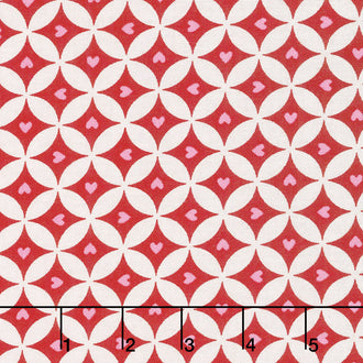 Love Grows - Circles of Love Romantic Red Yardage