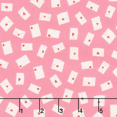 Love Letters - Envelopes Pink Yardage